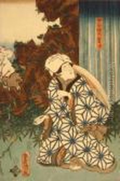 Iii An Actor In A Feminine Role Oil Painting by Kunisada