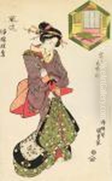 Atarimono Uchi Oil Painting by Kunisada