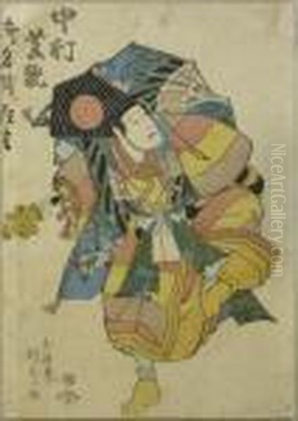 Kunisada, Utagawa . Nakamura 
Utaemon Iii In Einer Abschiedsvorstellung Als Sambaso. Japan Oil Painting by Kunisada