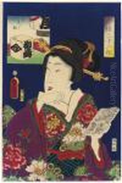 Ureshi So Oil Painting by Kunisada