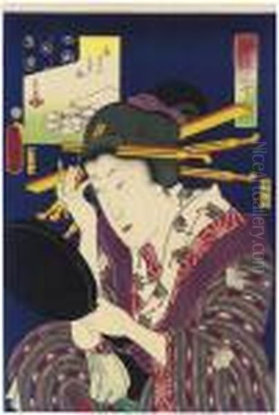 Kimae No Yosa So Oil Painting by Kunisada