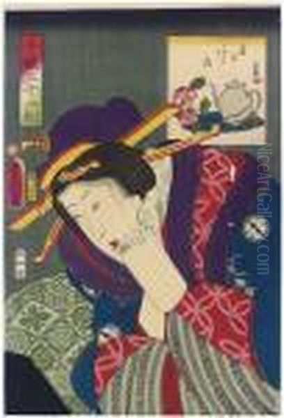 Te Ga Ari So Oil Painting by Kunisada