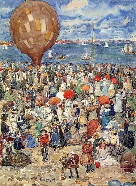 The Balloon Oil Painting by Maurice Brazil Prendergast