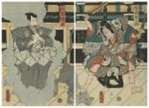 Nikki Danzo's Transformation Scene Oil Painting by Kunisada