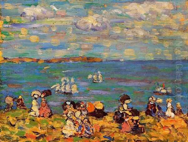 St Malo Aka Sketch St Malo Oil Painting by Maurice Brazil Prendergast