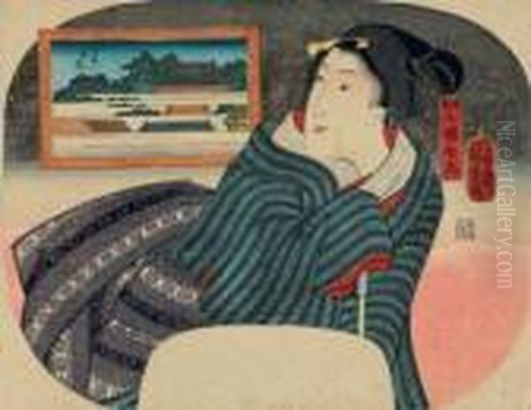 Hitotsume Benten Oil Painting by Utagawa Kuniyoshi