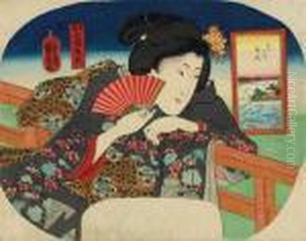 Shinobazu Benten Oil Painting by Utagawa Kuniyoshi