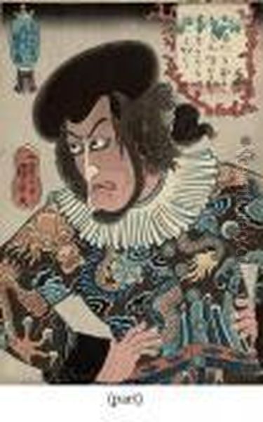 The Actor Ichikawa Ebizo V Oil Painting by Utagawa Kuniyoshi