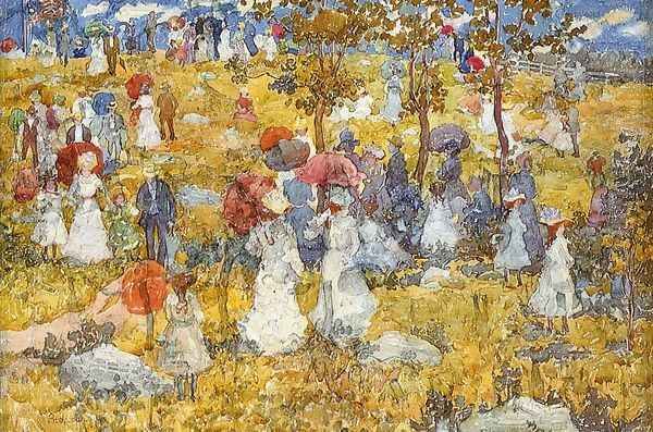 At The Park Oil Painting by Maurice Brazil Prendergast