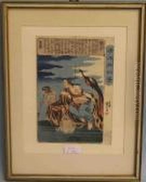 Chuban.todo Nijushiko Oil Painting by Utagawa Kuniyoshi