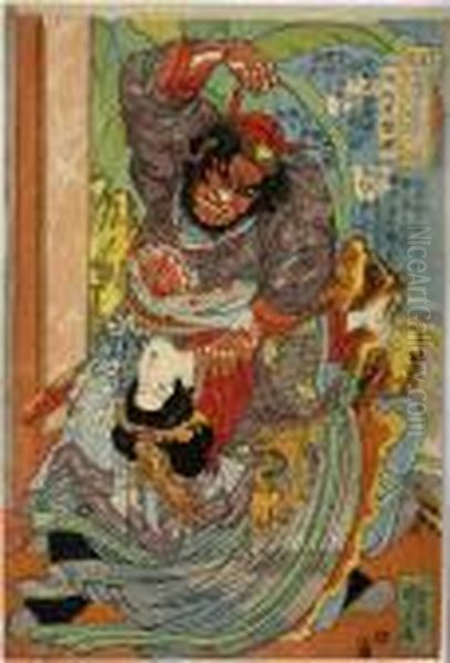 Soshikoraio Oil Painting by Utagawa Kuniyoshi