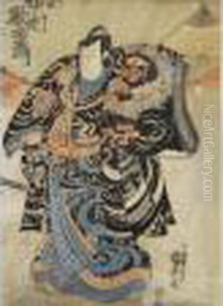 Actor And Acrobat Oil Painting by Utagawa Kuniyoshi