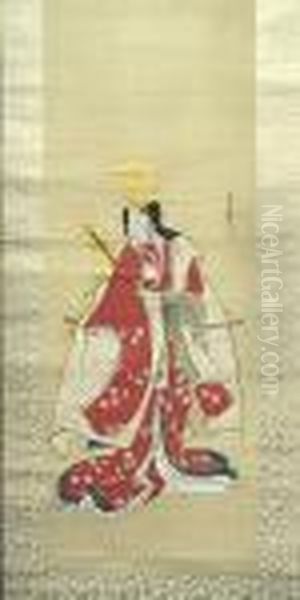 Dancer Oil Painting by Utagawa Kuniyoshi