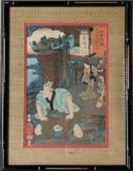 Circa 1850 Oil Painting by Utagawa Kuniyoshi