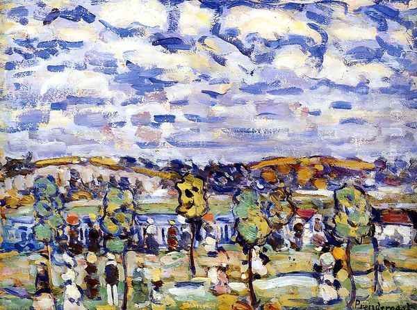 New England Oil Painting by Maurice Brazil Prendergast