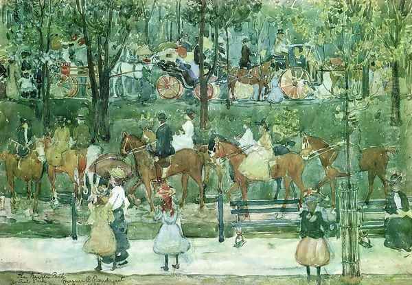 The Bridle Path Central Park Oil Painting by Maurice Brazil Prendergast