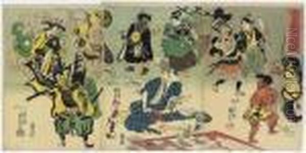 Toki No Otsu-e Kidai No Maremono Oil Painting by Utagawa Kuniyoshi