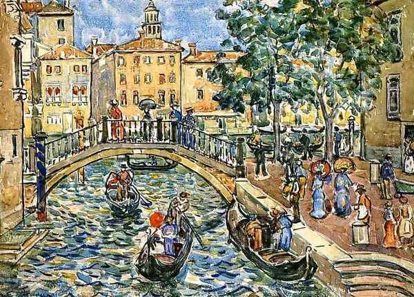 Scene Of Venice Oil Painting by Maurice Brazil Prendergast