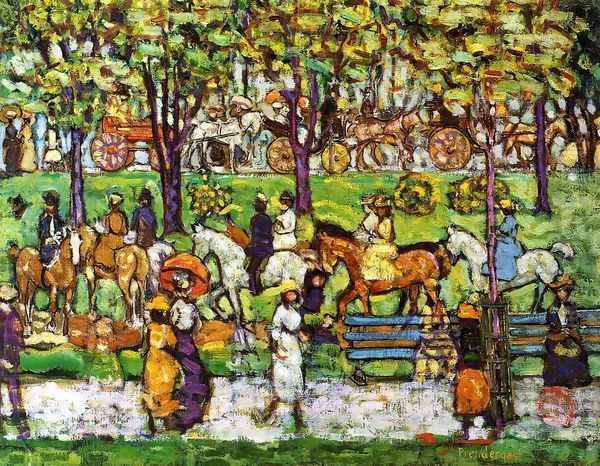 Central Park3 Oil Painting by Maurice Brazil Prendergast