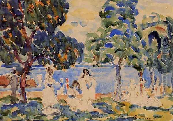 Summer Day Oil Painting by Maurice Brazil Prendergast