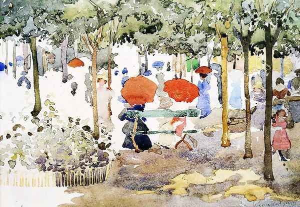 Central Park2 Oil Painting by Maurice Brazil Prendergast