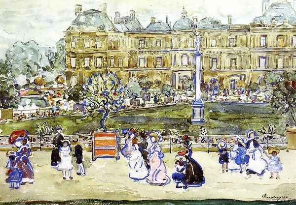 The Louvre Oil Painting by Maurice Brazil Prendergast