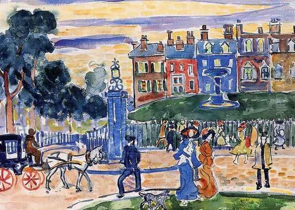 Edge Of The Park Oil Painting by Maurice Brazil Prendergast