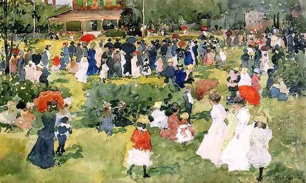 Franklin Park Boston2 Oil Painting by Maurice Brazil Prendergast