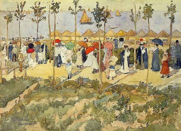 The Lido Venice Oil Painting by Maurice Brazil Prendergast