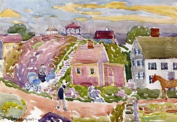 Rockport Mass Oil Painting by Maurice Brazil Prendergast