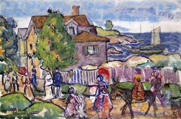 Salem Oil Painting by Maurice Brazil Prendergast