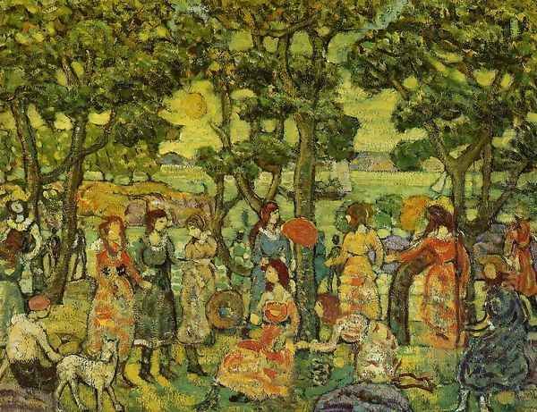 Landscape With Figures2 Oil Painting by Maurice Brazil Prendergast