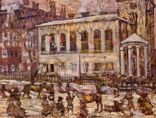 Boston Snowy Day Oil Painting by Maurice Brazil Prendergast