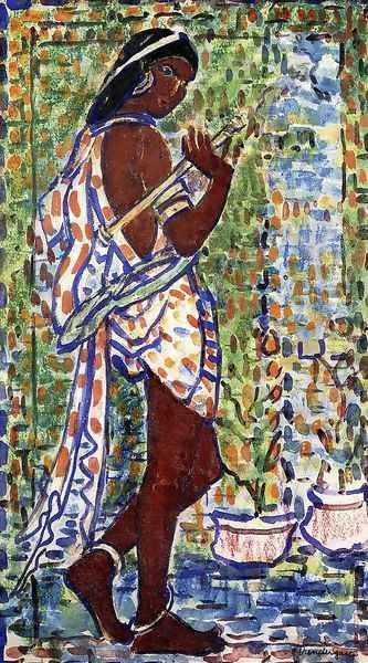 Hindu Dancer Oil Painting by Maurice Brazil Prendergast