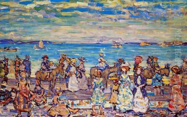 Opal Sea Oil Painting by Maurice Brazil Prendergast