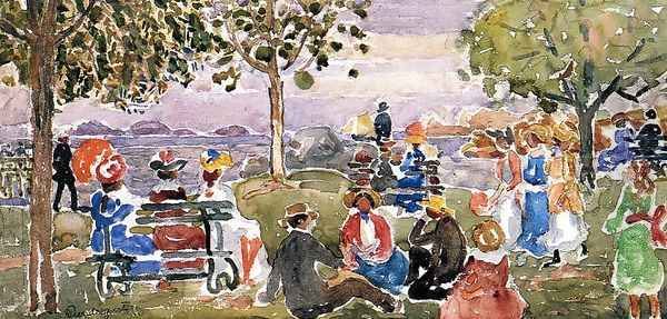 Gloucester Park Oil Painting by Maurice Brazil Prendergast