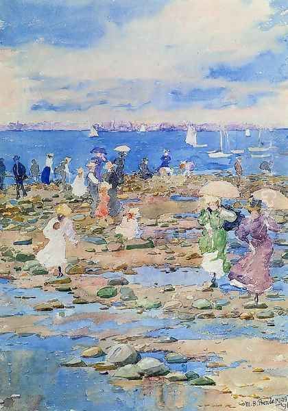 Summer Visitors Oil Painting by Maurice Brazil Prendergast