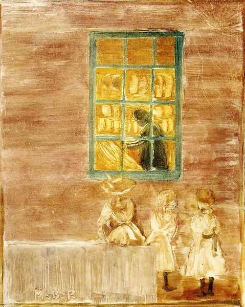 Shadow Aka Children By A Window Oil Painting by Maurice Brazil Prendergast