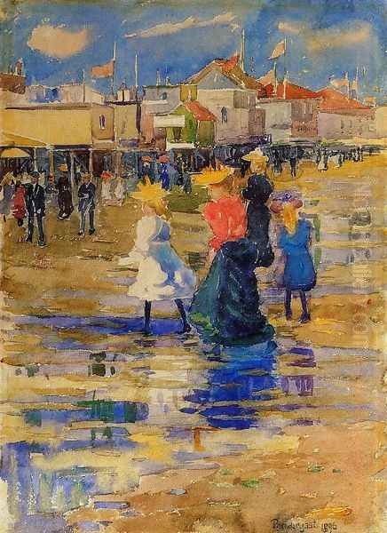 Revere Beach4 Oil Painting by Maurice Brazil Prendergast