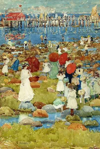 The Stony Beach Ogunquit Oil Painting by Maurice Brazil Prendergast