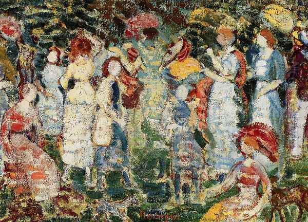 Picnic Grove Oil Painting by Maurice Brazil Prendergast