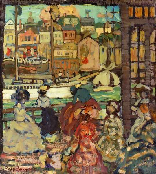 East Boston Ferry Oil Painting by Maurice Brazil Prendergast