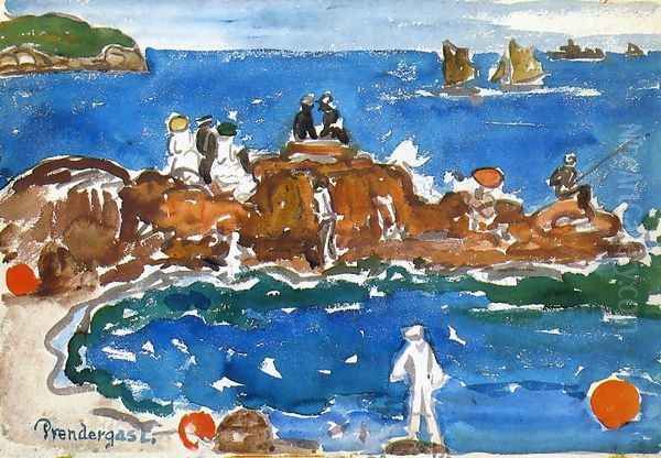 North Shore 3 Massachusetts Oil Painting by Maurice Brazil Prendergast