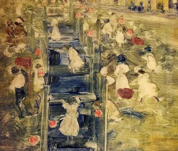 The Race Oil Painting by Maurice Brazil Prendergast