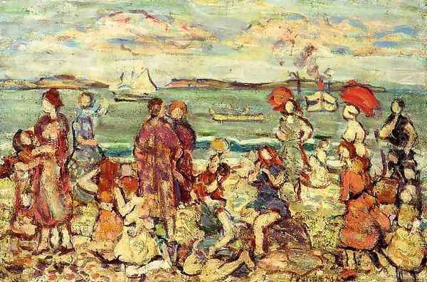 The Inlet Oil Painting by Maurice Brazil Prendergast