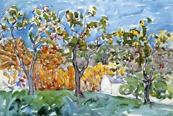 The Orchard Oil Painting by Maurice Brazil Prendergast