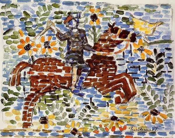 The Rider Oil Painting by Maurice Brazil Prendergast