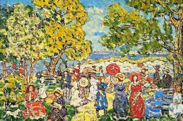 Landscape With Figures Oil Painting by Maurice Brazil Prendergast