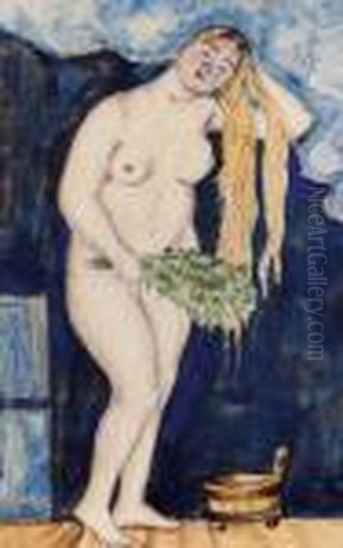 Study For 'russian Venus' Oil Painting by Boris Kustodiev