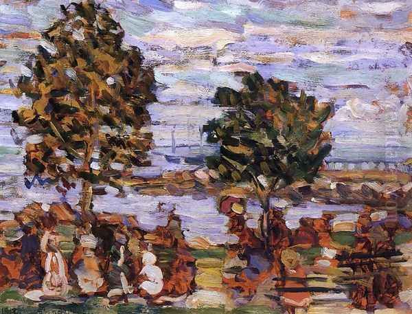 Crepuscule Aka Sunset Oil Painting by Maurice Brazil Prendergast